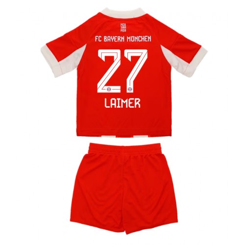 Stroje piłkarskie Bayern Munich Konrad Laimer #27 Koszulka Podstawowej dla dzieci 2025-26 Krótki Rękaw (+ szorty)